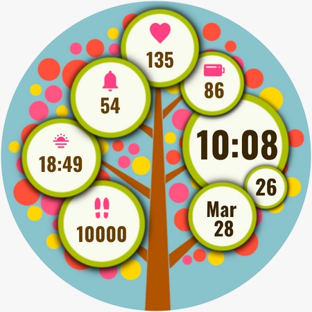 Android application Seasons Watch Face - 4 Themes screenshort