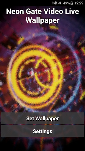 Android application Neon Gate Video Live Wallpaper screenshort