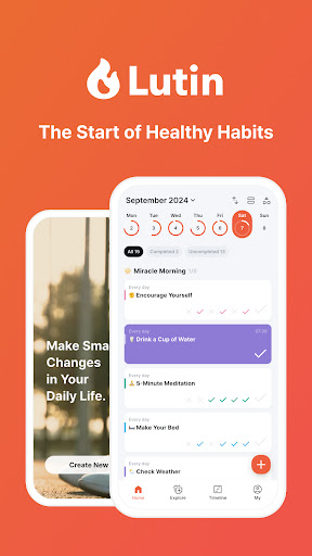 Android application Lutin - Begin Healthy Habits screenshort