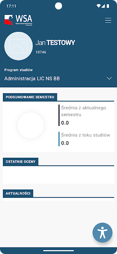 nDziekanatWSA Screen 2