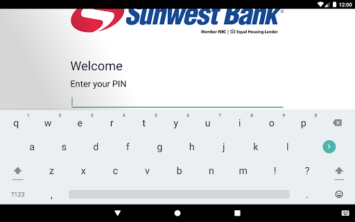 Sunwest Bank Mobile Token Screen 3