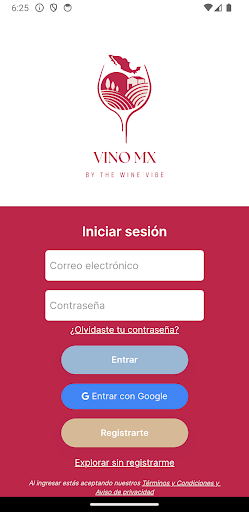 Android application Vino MX screenshort