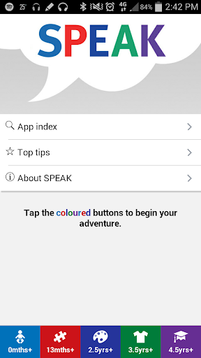 Screenshot of SPEAK