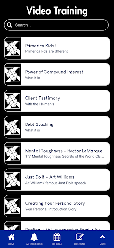 Android application Stronger Together Hierarchy screenshort