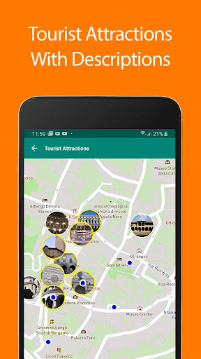 Android application Bergamo Offline Map and Travel screenshort
