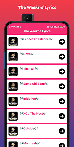 The Weeknd Song Lyrics Screen 3