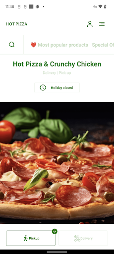 Android application Hot Pizza & Crunchy Chicken screenshort