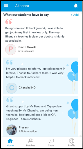 Android application Akshara screenshort