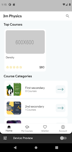 Android application 3m physics screenshort