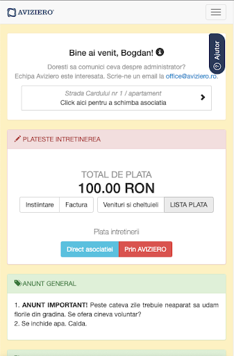 Android application Aviziero screenshort