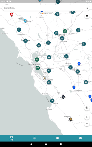 Screenshot of Bitcoin ATM Map – CoinATMRadar