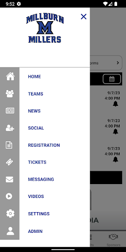 Millburn Millers Athletics Screen 3