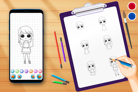 Draw Cute Girls - Learn How to Draw Famous Girls 1.0.2 APK screenshots 7
