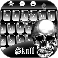 Skull keyboard - Flaming Skull Keyboard