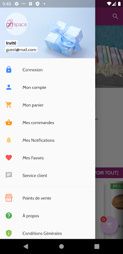 Android application Giftspace screenshort