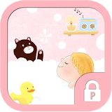Bubble shower protector theme icon