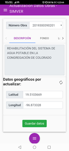 App Georreferenciación Obras Screen 3
