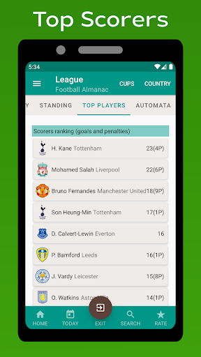 Football results - Almanac Screen 3