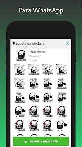 Captura 10 Stickers - Flork Merlina android