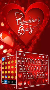 Valentine Hearts Keyboard Theme 6.0.1222_10 APK screenshots 3