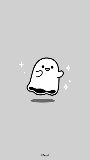 Android application 카카오톡 테마 - 귀여운 유령_오렌지 그레이(카톡테마) screenshort