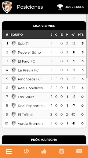 Android application PUNTA NORTE F.C. screenshort