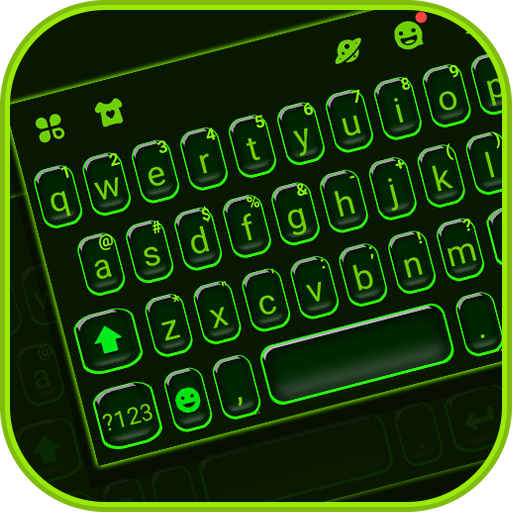Neon Green Tech Keyboard Theme logo