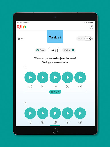 Screenshot of DK 5 Words