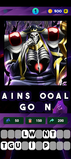 Android application Overlord Quiz screenshort