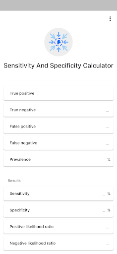 Android application Sensitivity And Specificity screenshort
