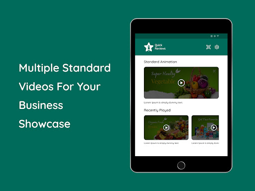 Android application Quick Reviews Showcase screenshort