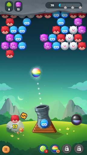 Android application Bubble shooter rainbow pop screenshort