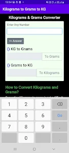 Kilograms to Grams