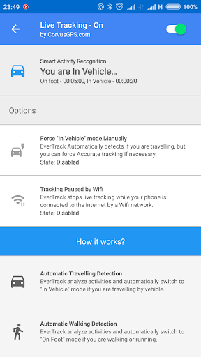 Corvus - EverTrack GPS tracker Screen 2