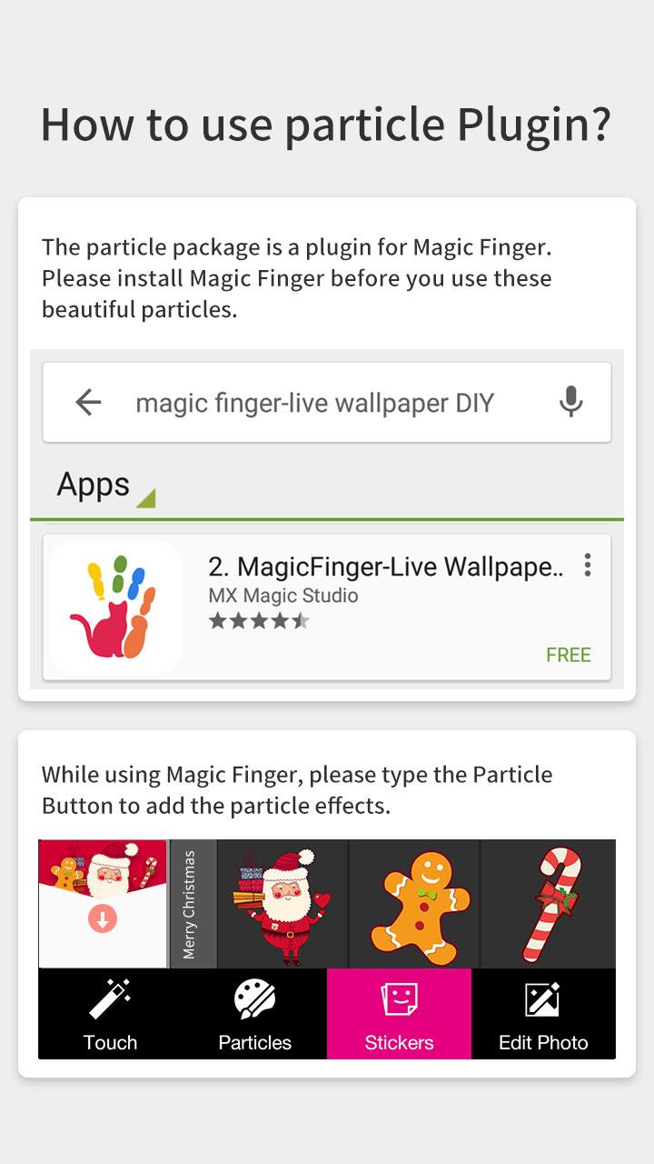 Android application Christmas-Magic Finger Plugin screenshort