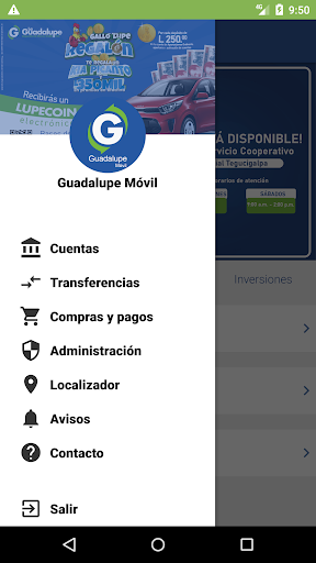 Android application Guadalupe Móvil screenshort