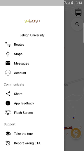 Android application goLehigh TRANSIT screenshort