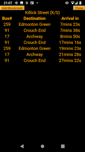London Bus Boards Screen 2
