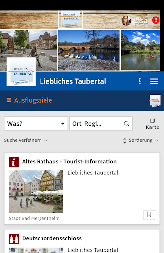 Android application Liebliches Taubertal screenshort
