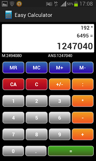 Easy Calculator Screen 2
