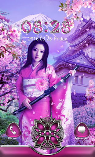 Android application Asian Girl Go Locker theme screenshort