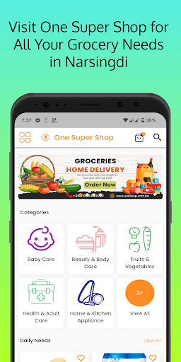 Android application One Super Shop: Grocery Store screenshort