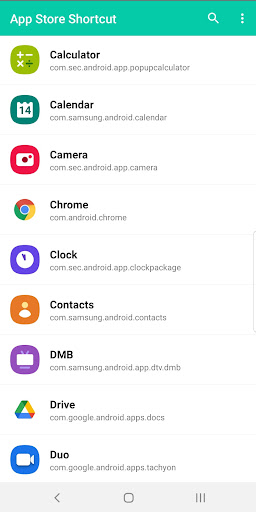 Android application App Store Shortcut screenshort