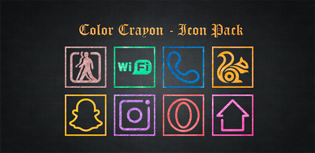 Color Crayon - Schermata Pacchetto Icone