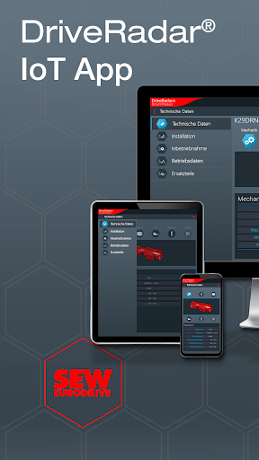 Android application SEW DriveRadar IoT App screenshort
