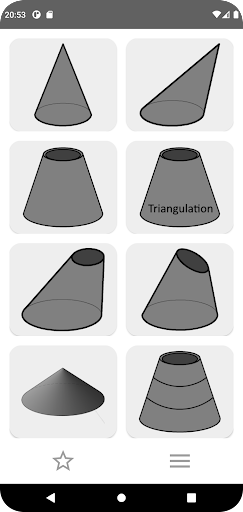 Android application Flat pattern cone screenshort