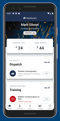 Android application My UA Local 740 screenshort