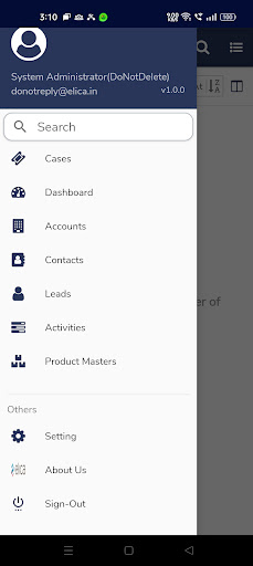 Elica Mobile CRM Screen 2