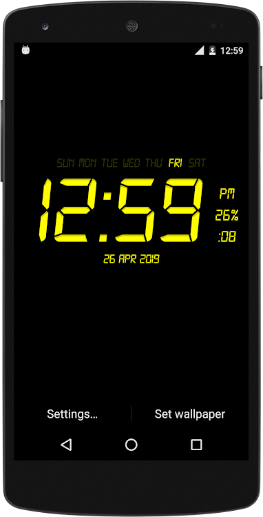 Digital Clock Live Wallpaper by YadavApp - (Android Apps) — AppAgg