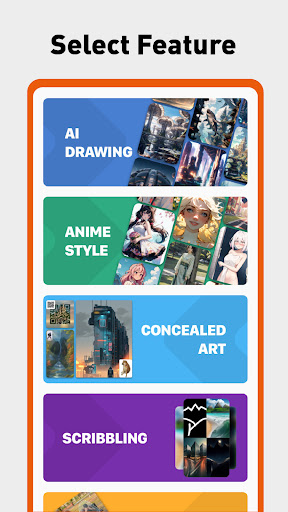 Android application Future Creation - AI draws art screenshort